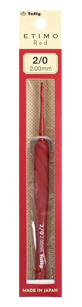 チューリップ　エティモ　レッド　かぎ針編み　フック　セット　クッション エティモ レッド クッショングリップ付きかぎ針セット